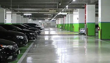 Commercial interior concrete floor leveling