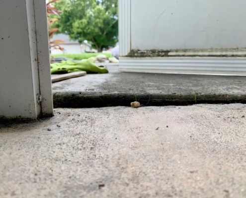 Garage floor lifting repair